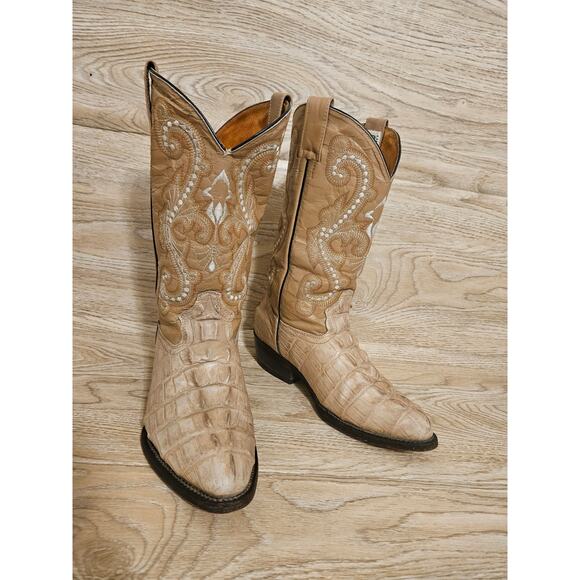 Men's Tan Western Boots - Picture 4 of 14